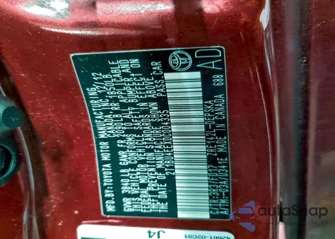 2013 Toyota Corolla Base из США, поврежденный, VIN 2T1BU4EEXDC004335